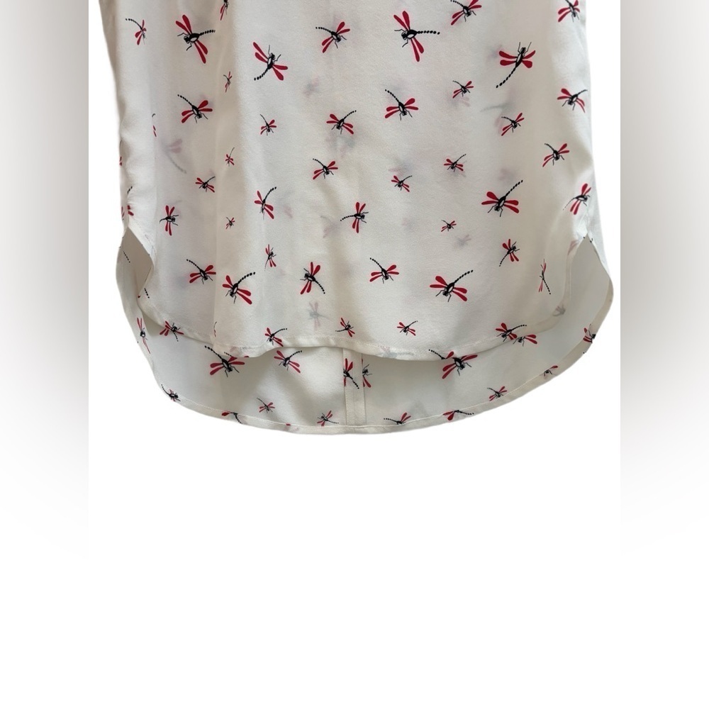Equipment Femme “Lyle” 100% Silk Sleeveless dragonfly allover printed blouse 🖤 - Picture 5 of 10